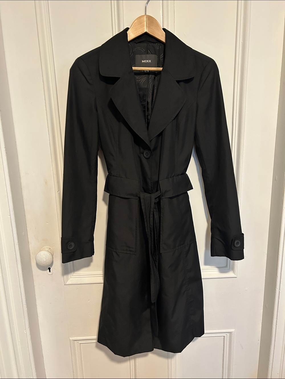 Mexx Black Belted Trench Coat